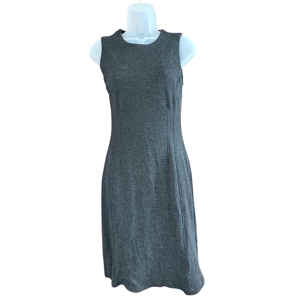Vintage Banana Republic Dress Women's 6 Gray Wool Blend Y2K Minimalist Career‎